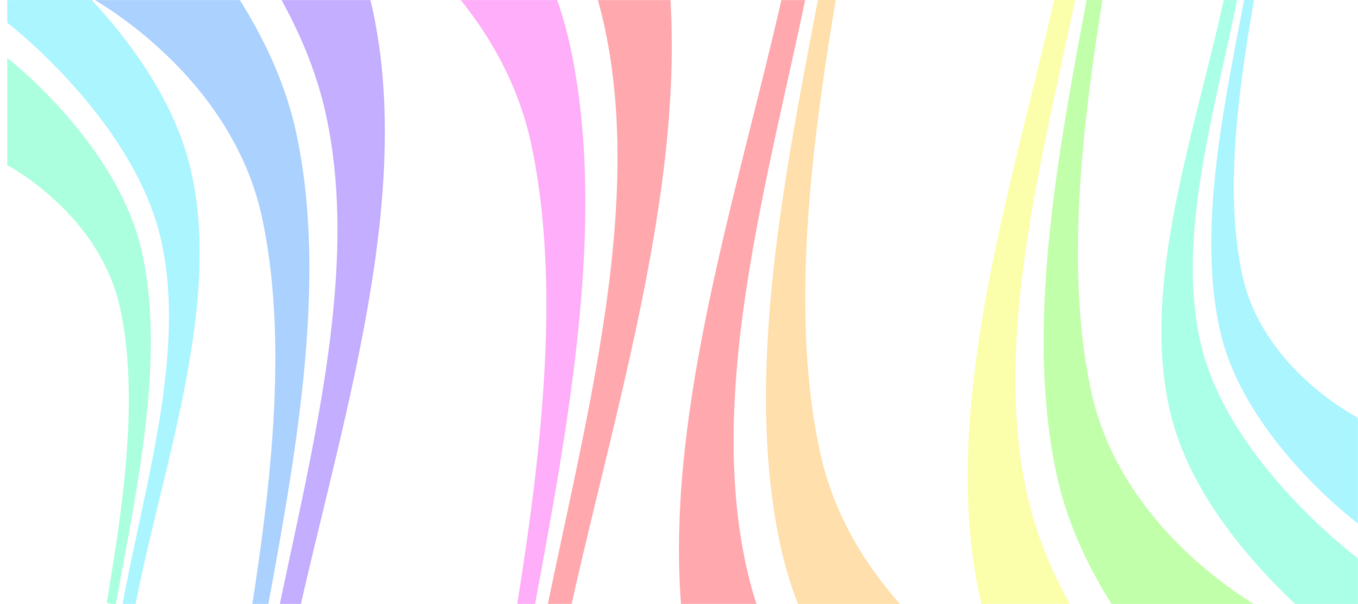 abstract colorful rainbow curve striped lines transparent background png