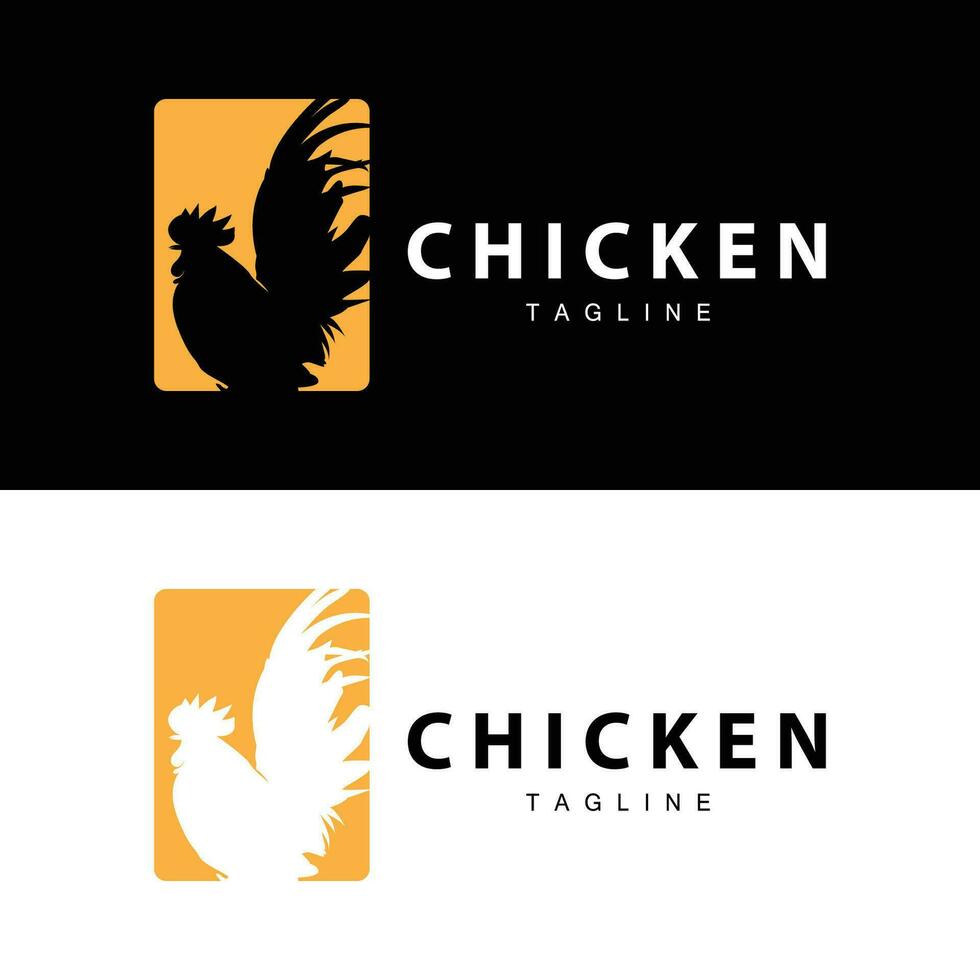 Chicken logo farm animal livestock chicken farm design fried chicken restaurant vector