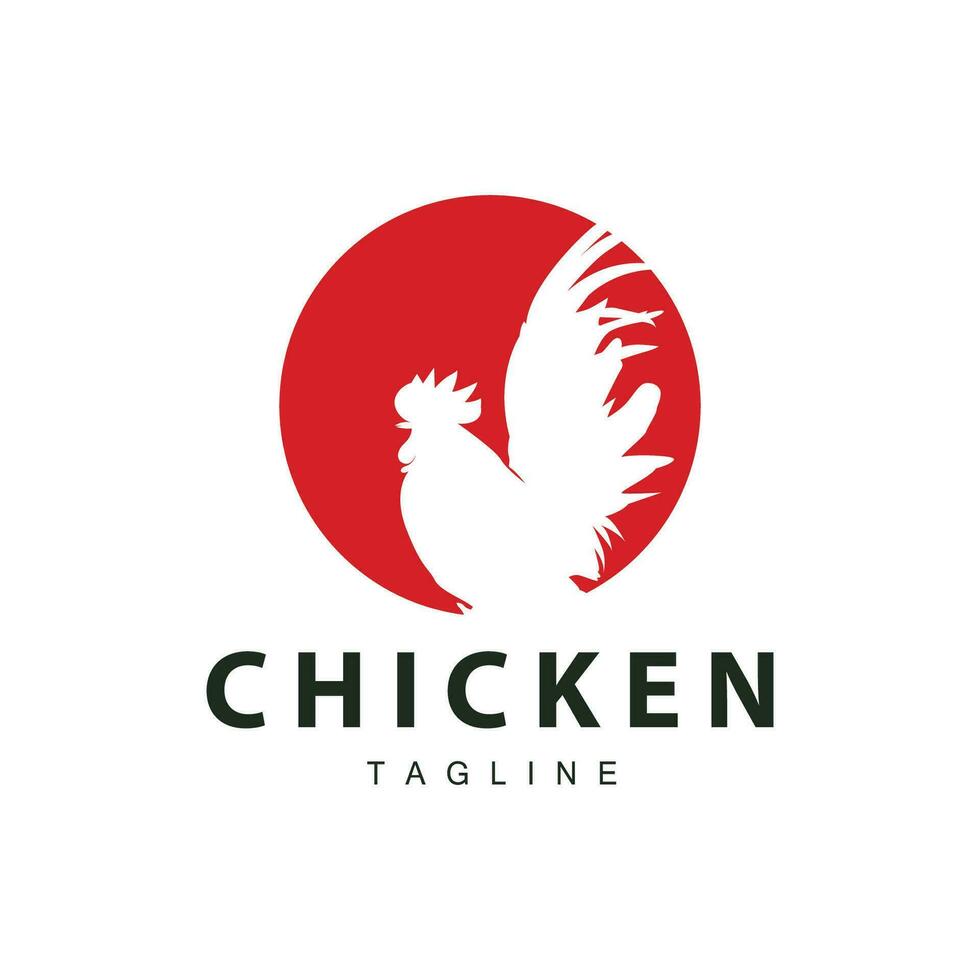 Chicken logo farm animal livestock chicken farm design fried chicken restaurant vector