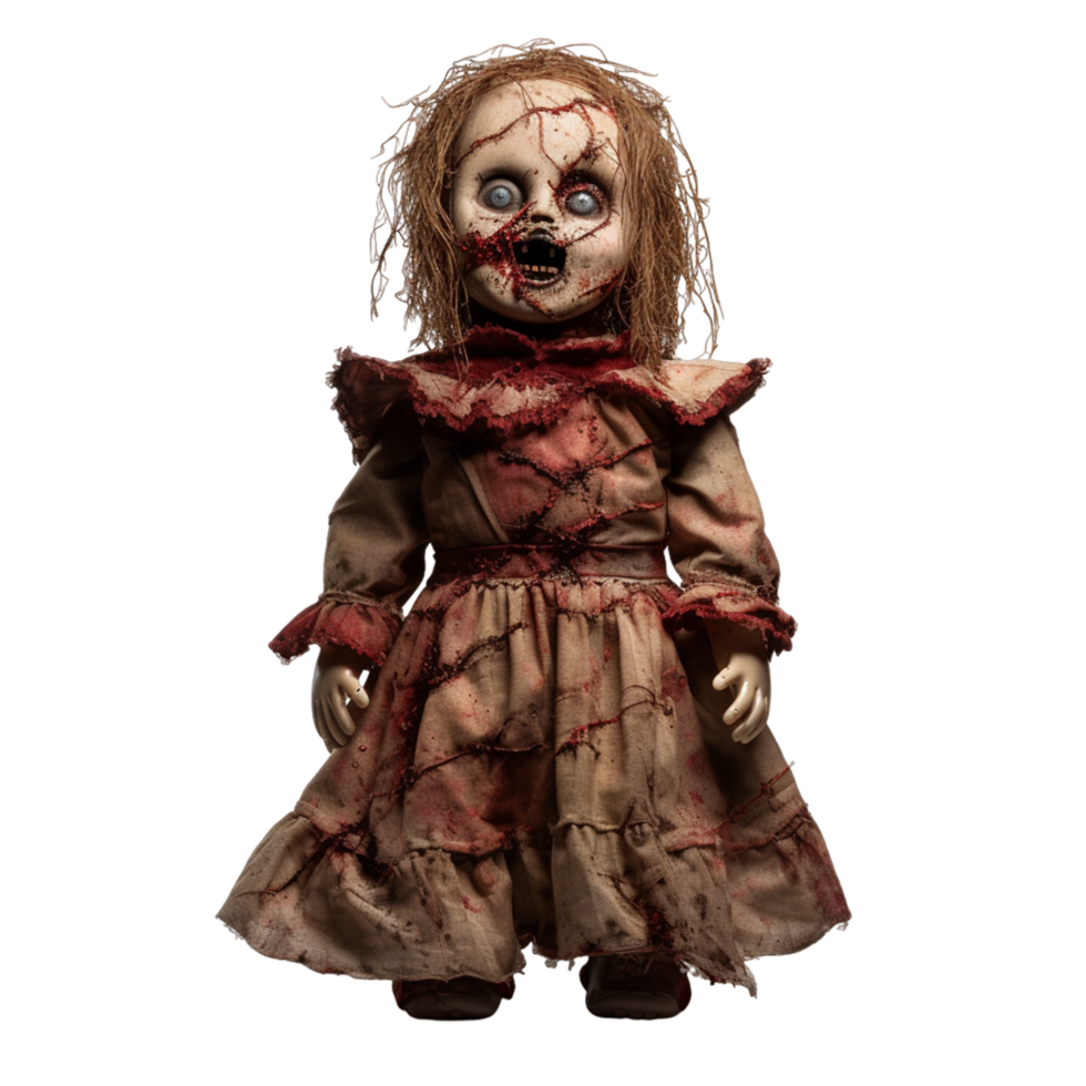 AI generated Halloween Horror Doll png
