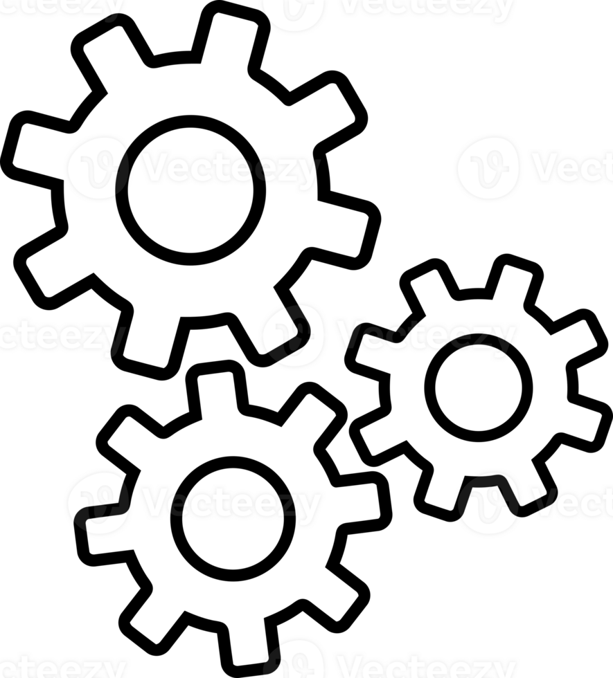 Ausrüstung Zahnräder Motor Maschine Symbol png