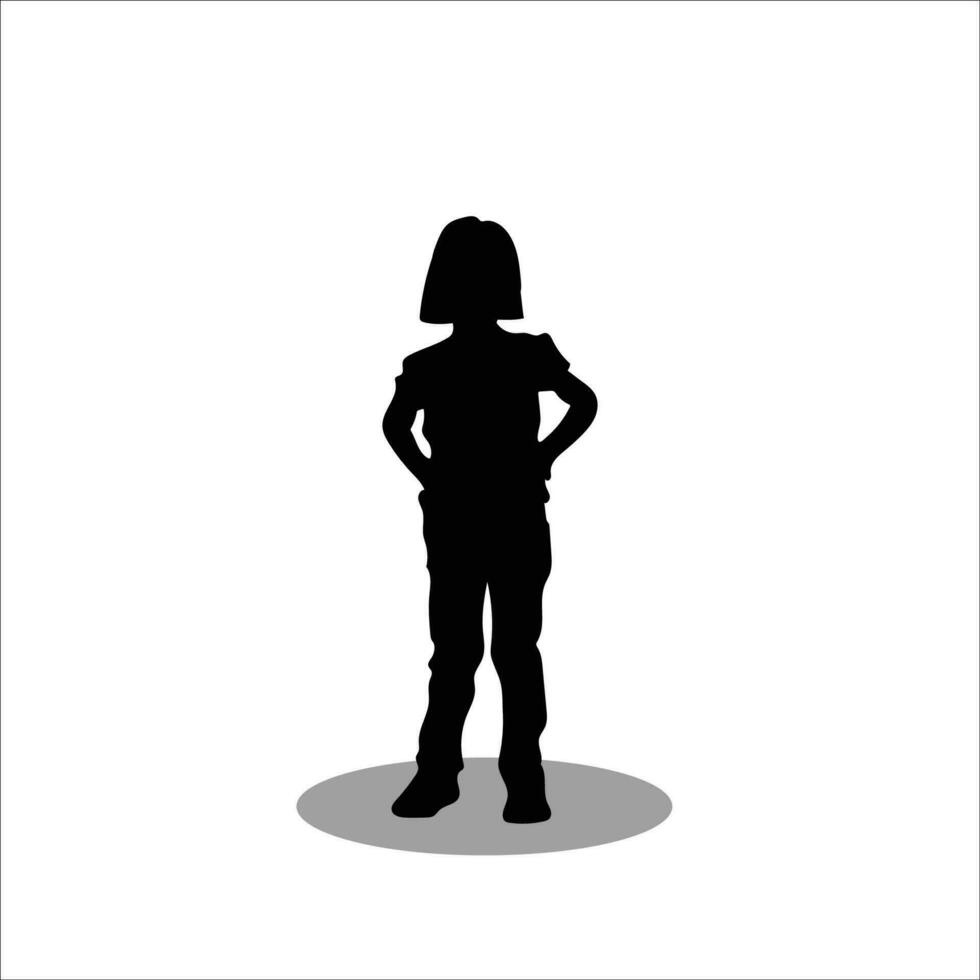 Kids silhouette stock vector illustration