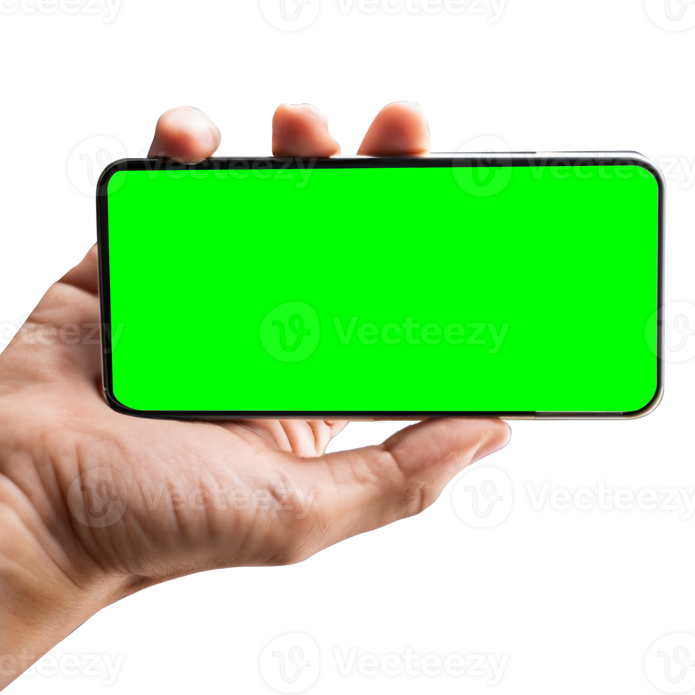 Black Businessman with Green Screen Chroma Key Smartphone png