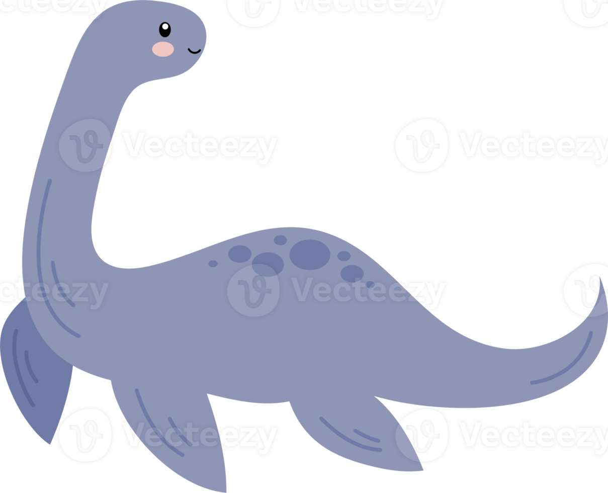 Hand drawn dinosaur cartoon png