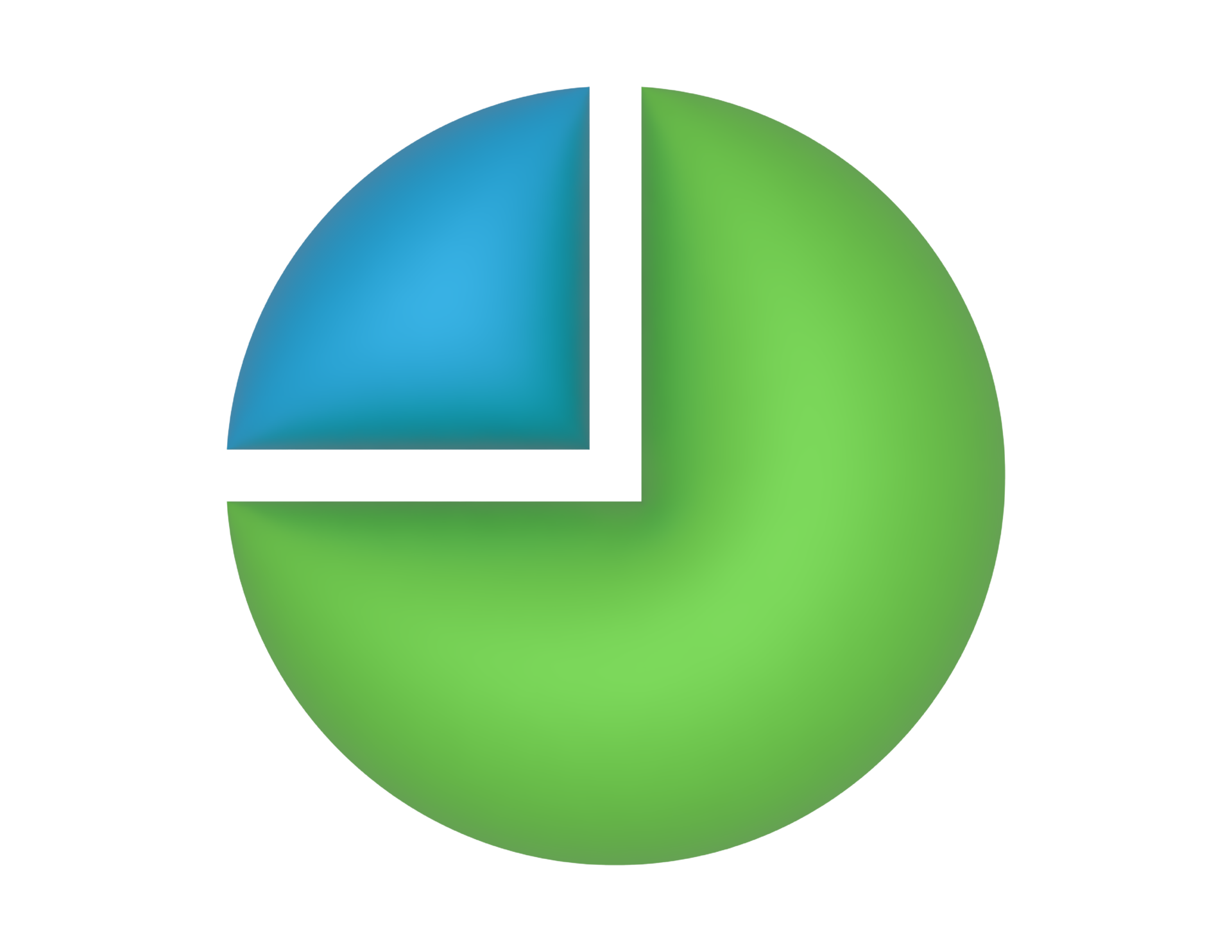 3d-pie-chart-75-percent-on-a-transparent-background-35666886-png