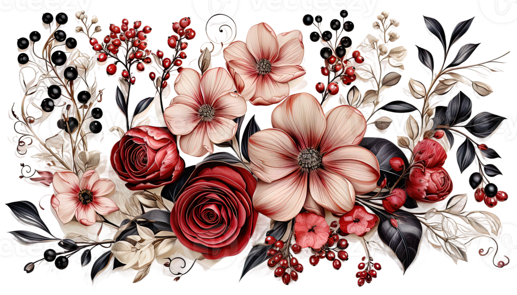 AI generated Love infused Designs, Affectionate Patterns, Romantic Elements, Heartfelt Accents, Valentine's Day Decorative Details, Love-themed Embellishments, Valentines Day greeting card concept png