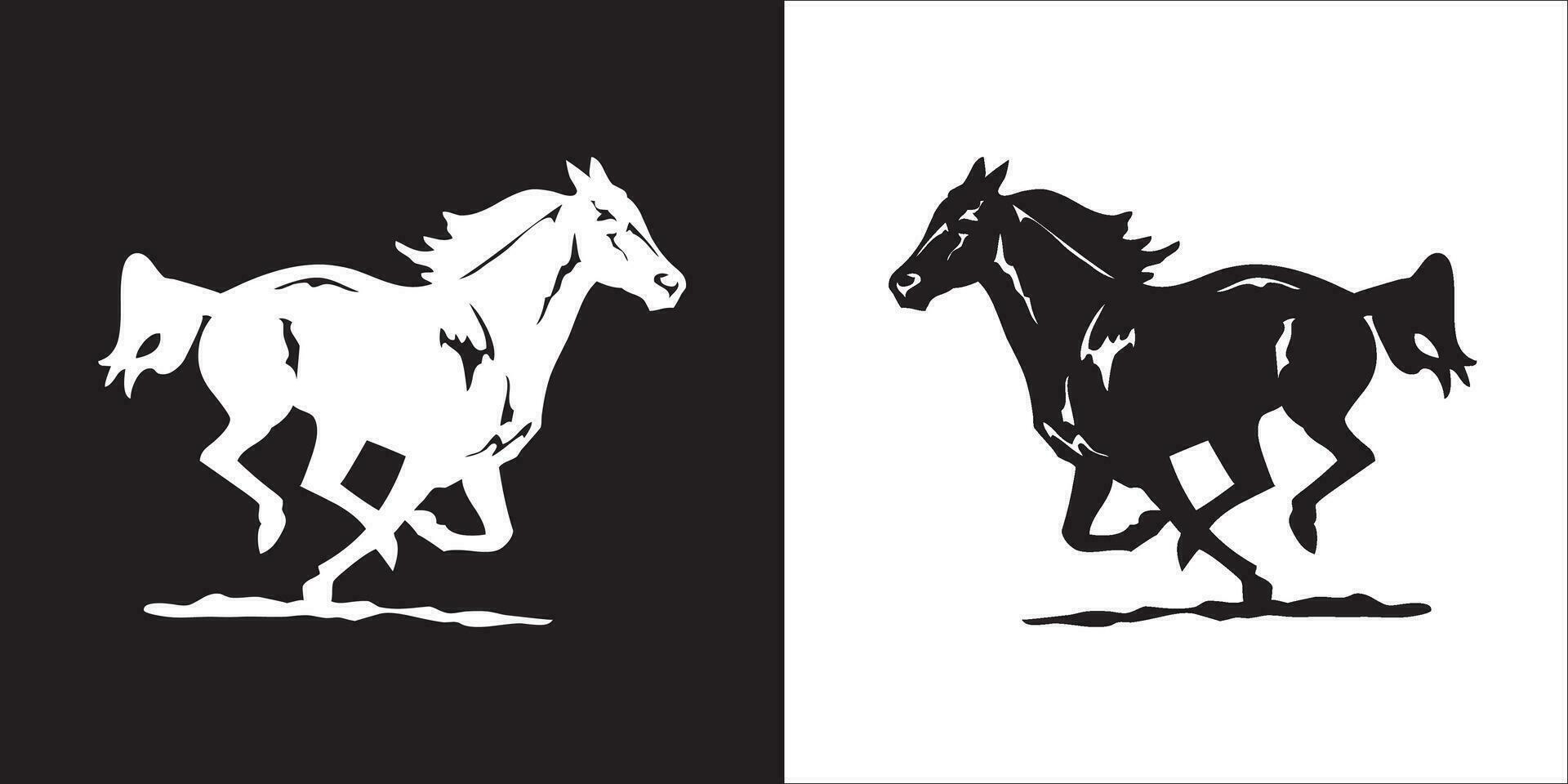 Illustration vector graphics of horse icon