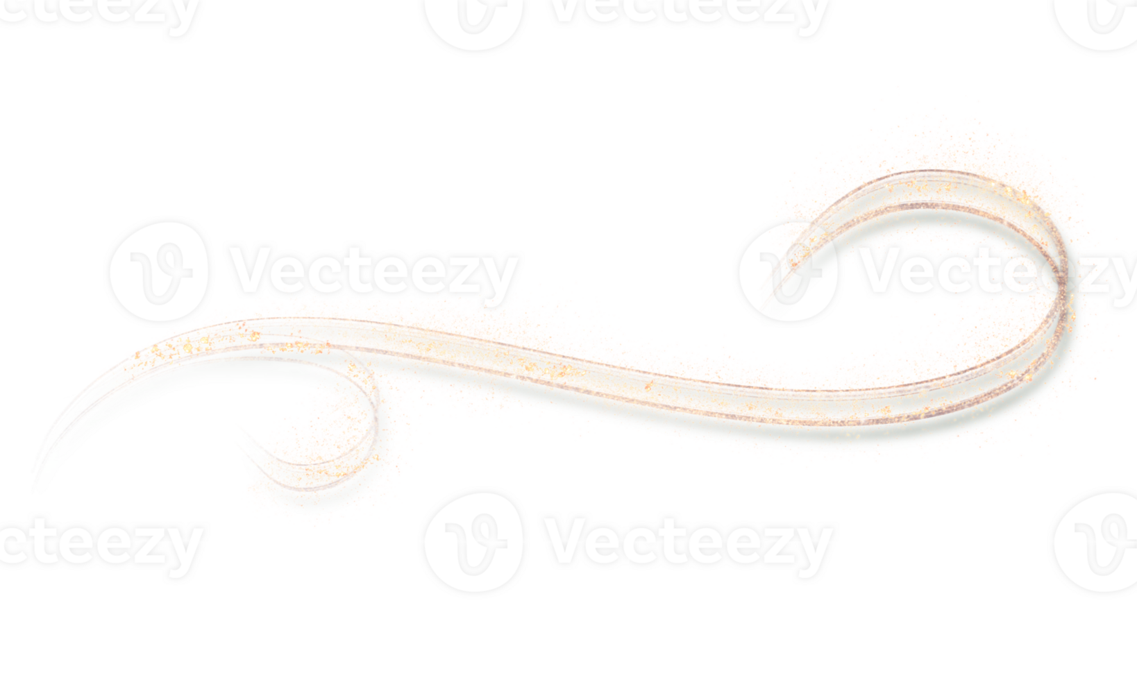 luxo ouro curvado linhas com brilhar e espumante ilustração png