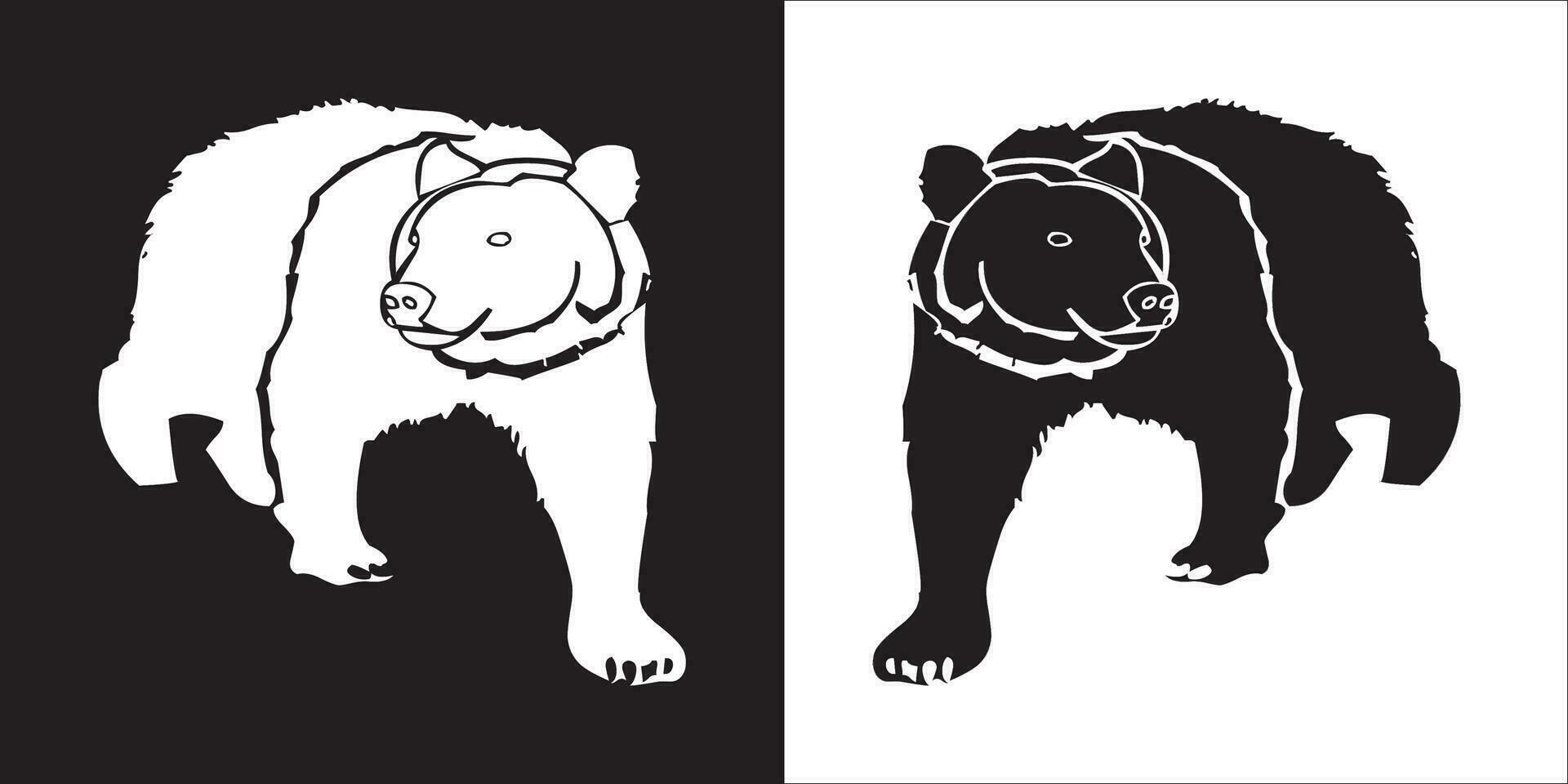 Illustration vector graphics of bear icon