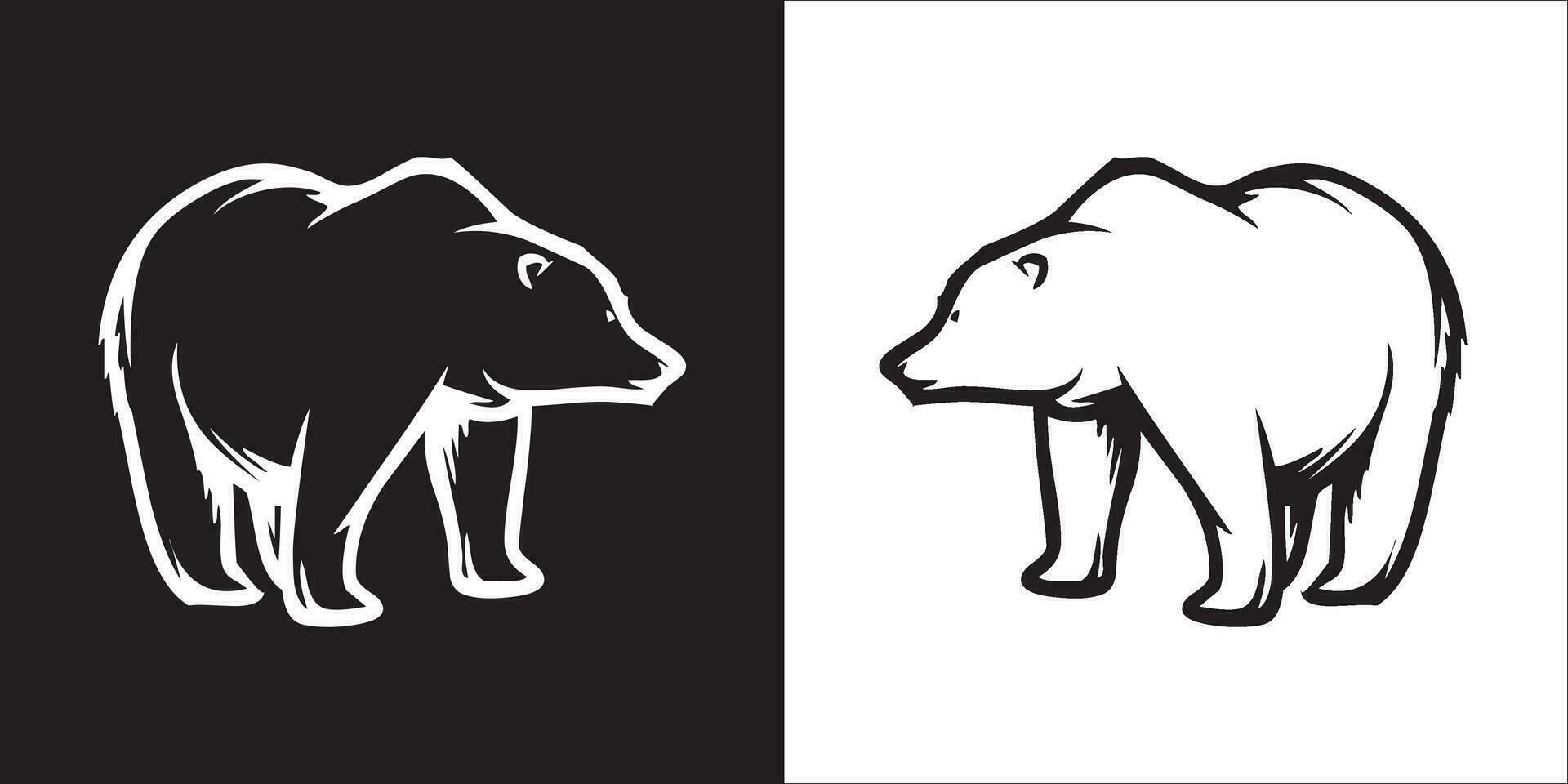 Illustration vector graphics of bear icon