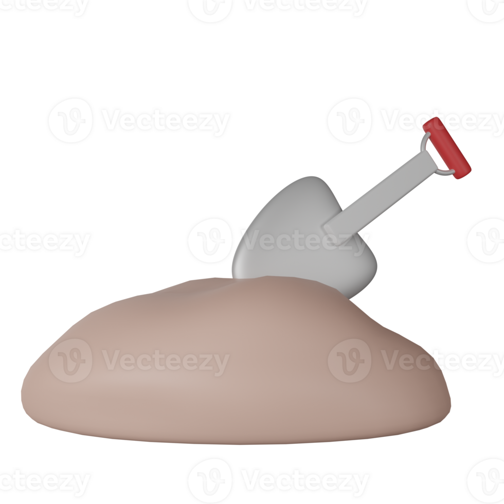 Shovel 3D Icon Illustration png