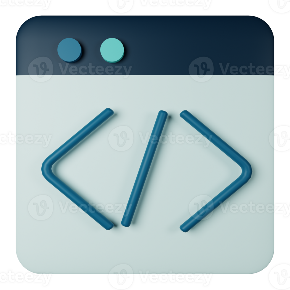Web Programming 3D Icon Illustration png