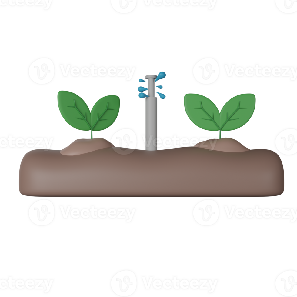 Irrigation 3D Icon Illustration png