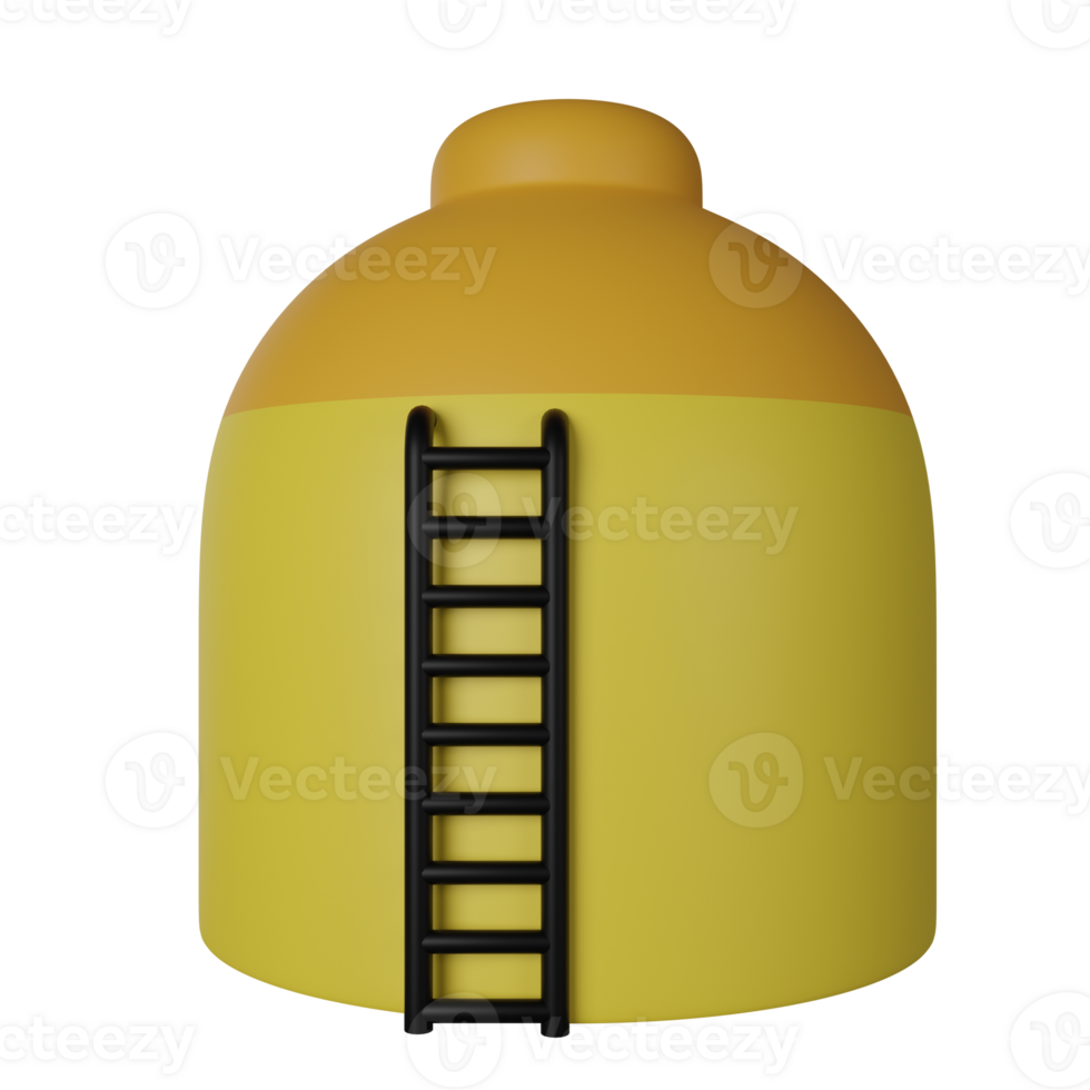 Silo 3D Icon Illustration png