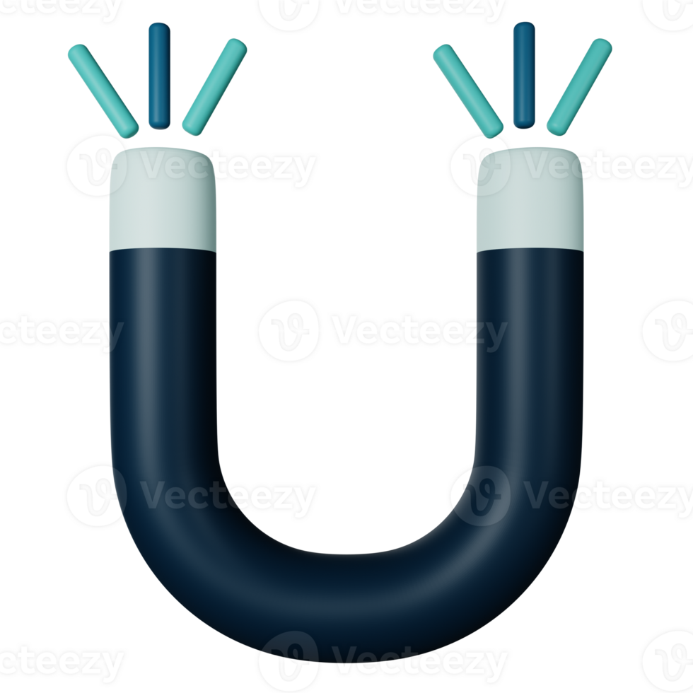 Magnet 3D Icon Illustration png