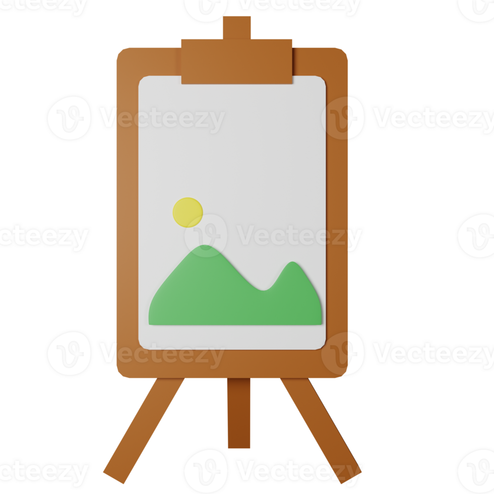 Canvas 3D Icon Illustration png