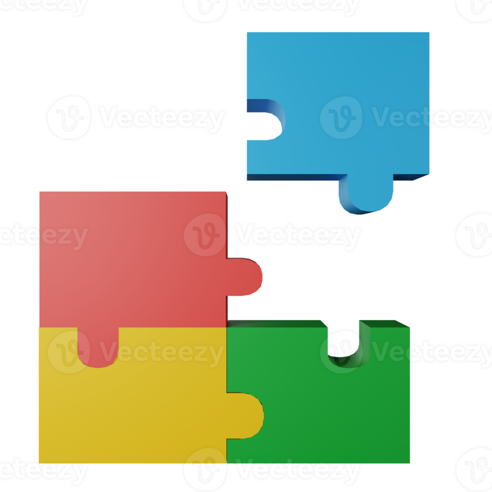 Puzzle 3D Icon Illustration 35668026 PNG