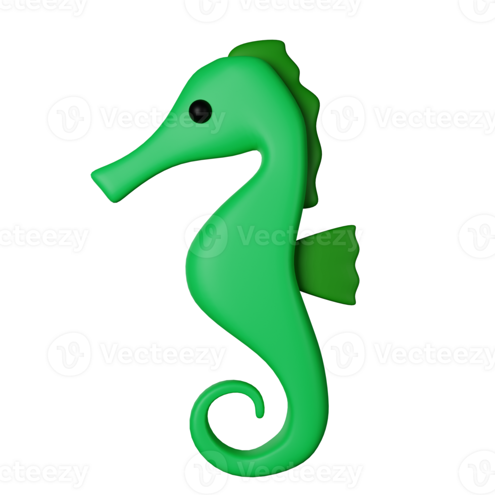 Seahorse 3D Icon Illustration png