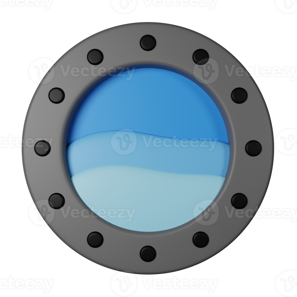 Porthole 3D Icon Illustration png