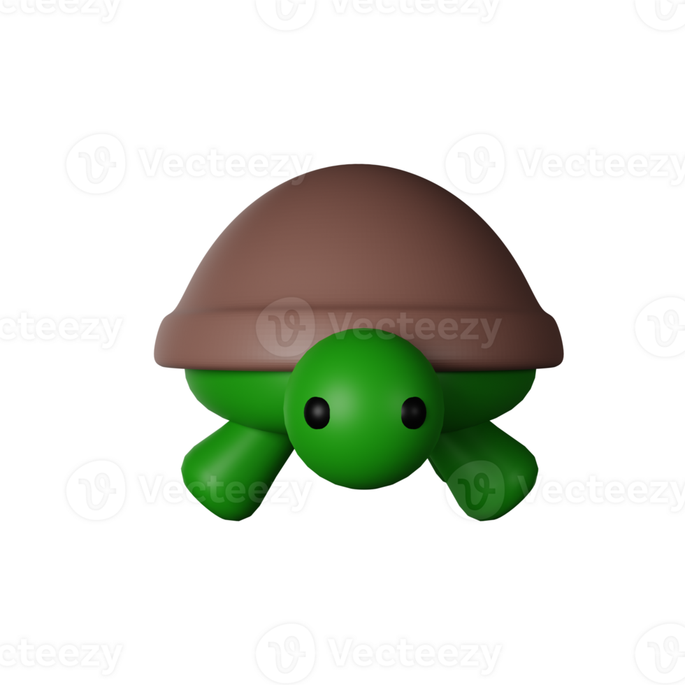 Turtle 3D Icon Illustration png