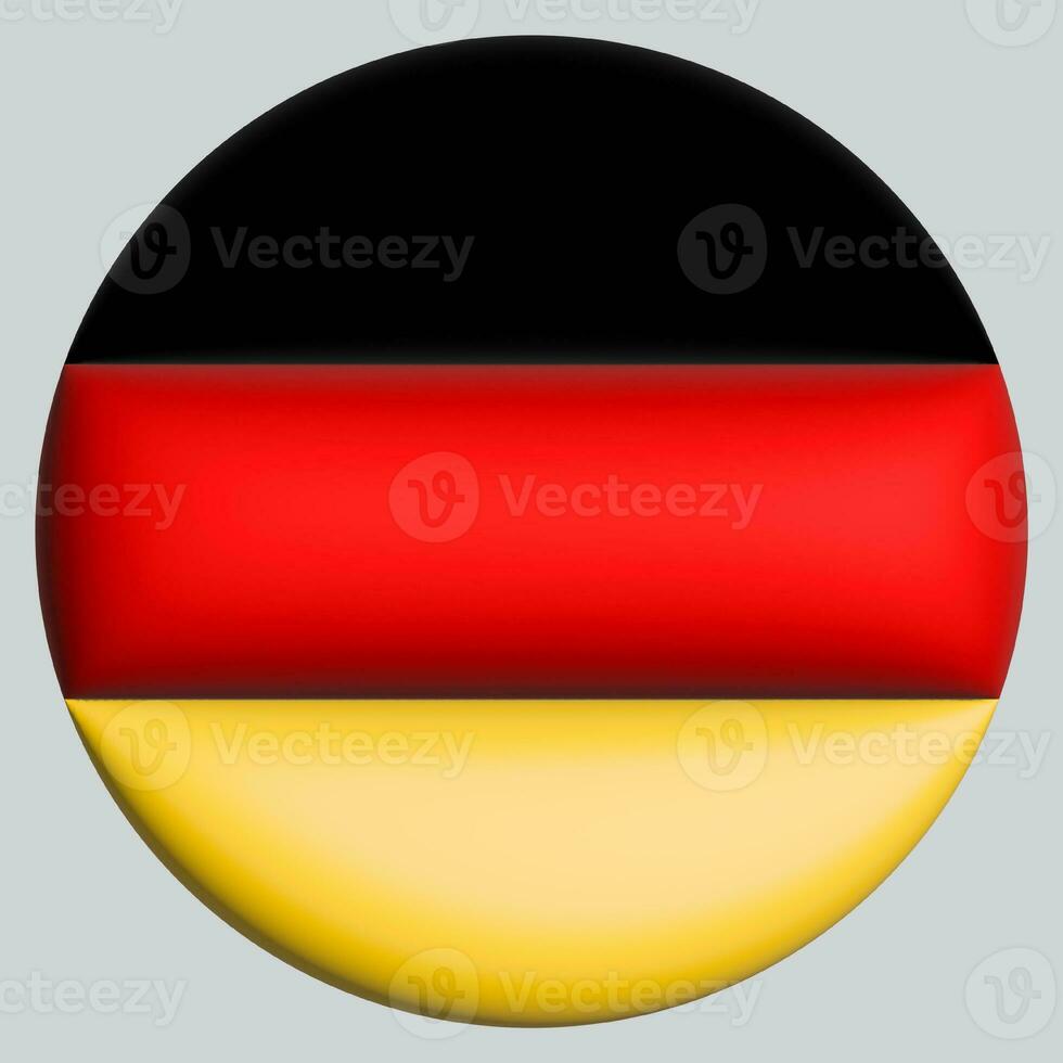 3D Flag of Germany on circle photo