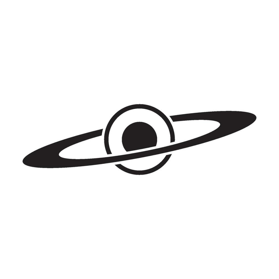 ringed planet icon vector