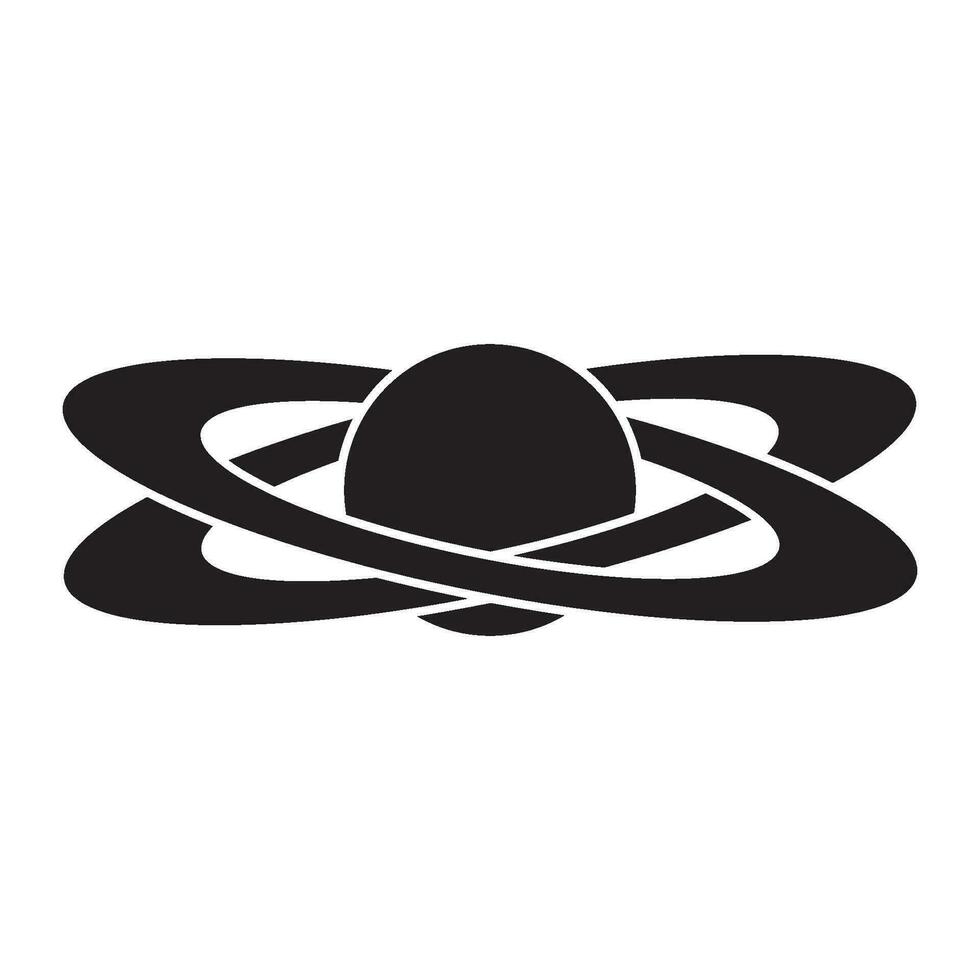 ringed planet icon vector