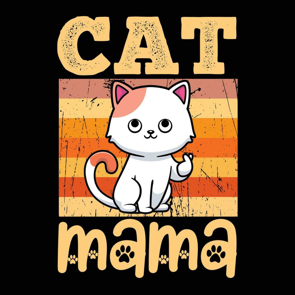 gato citar Clásico prima camiseta diseño ilustrador vector