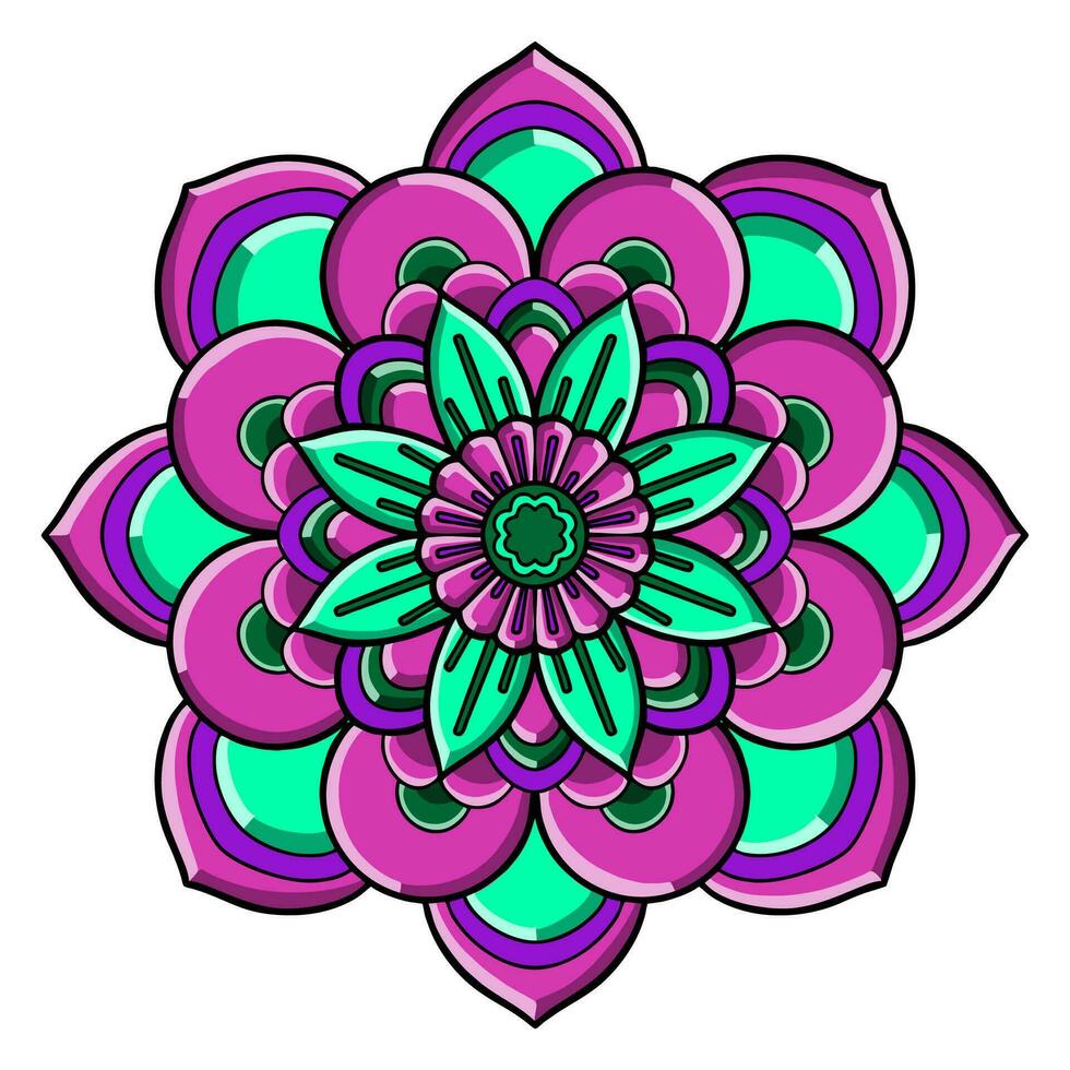 vector beautiful colorful mandala design