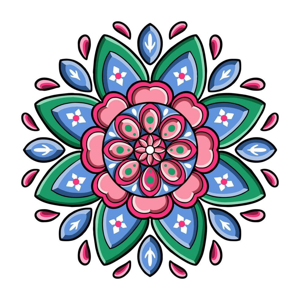 vector beautiful colorful mandala design