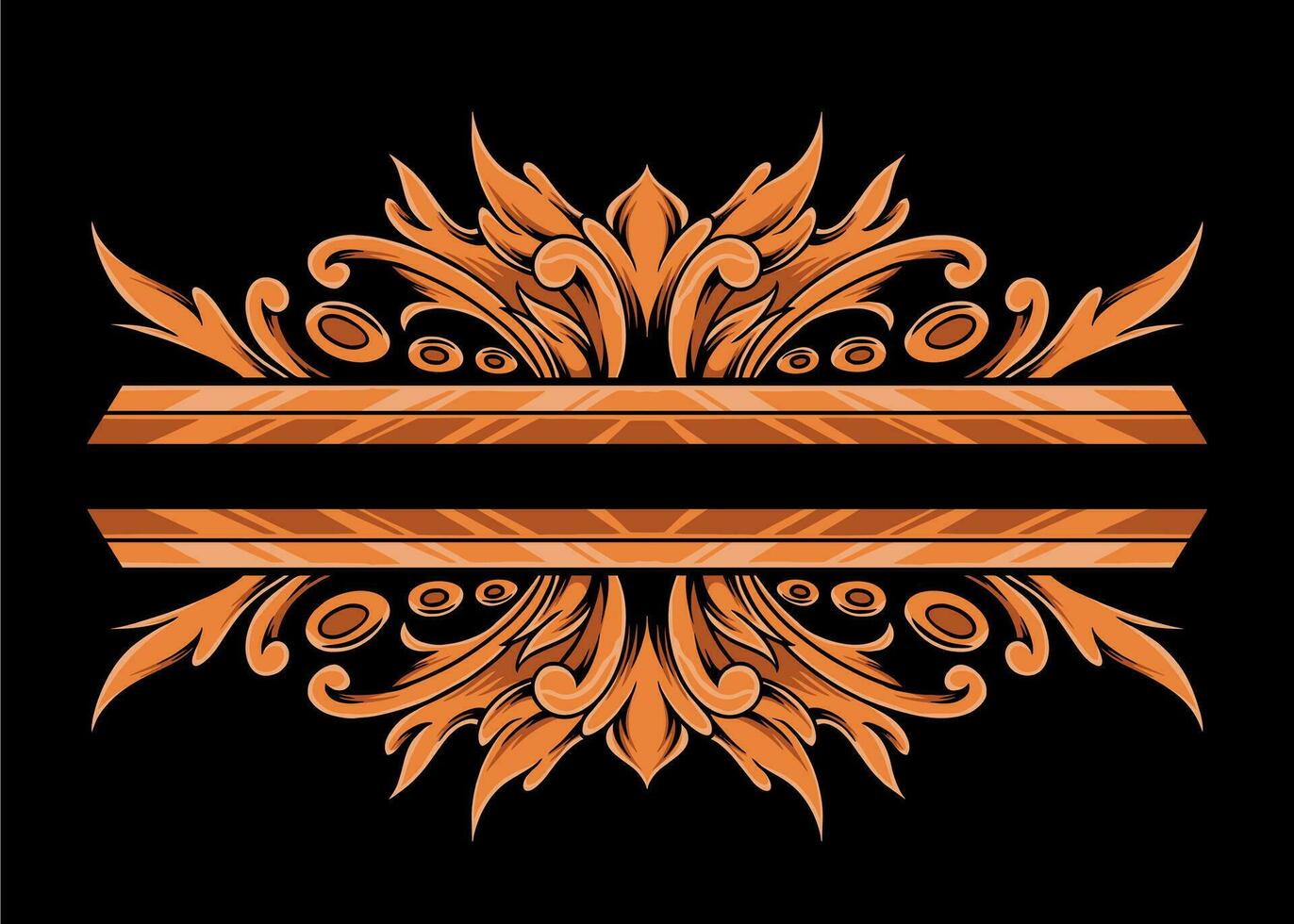 Vector beautiful classic style engraving