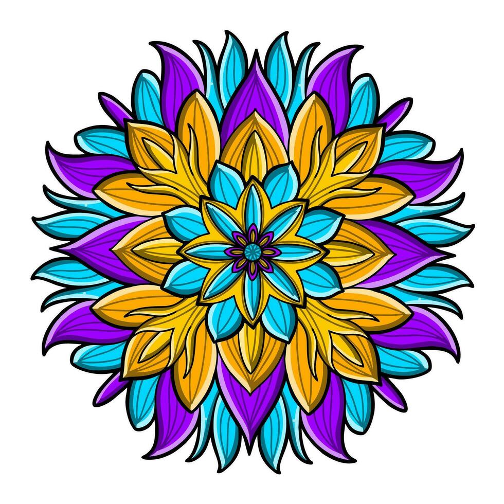vector beautiful colorful mandala design
