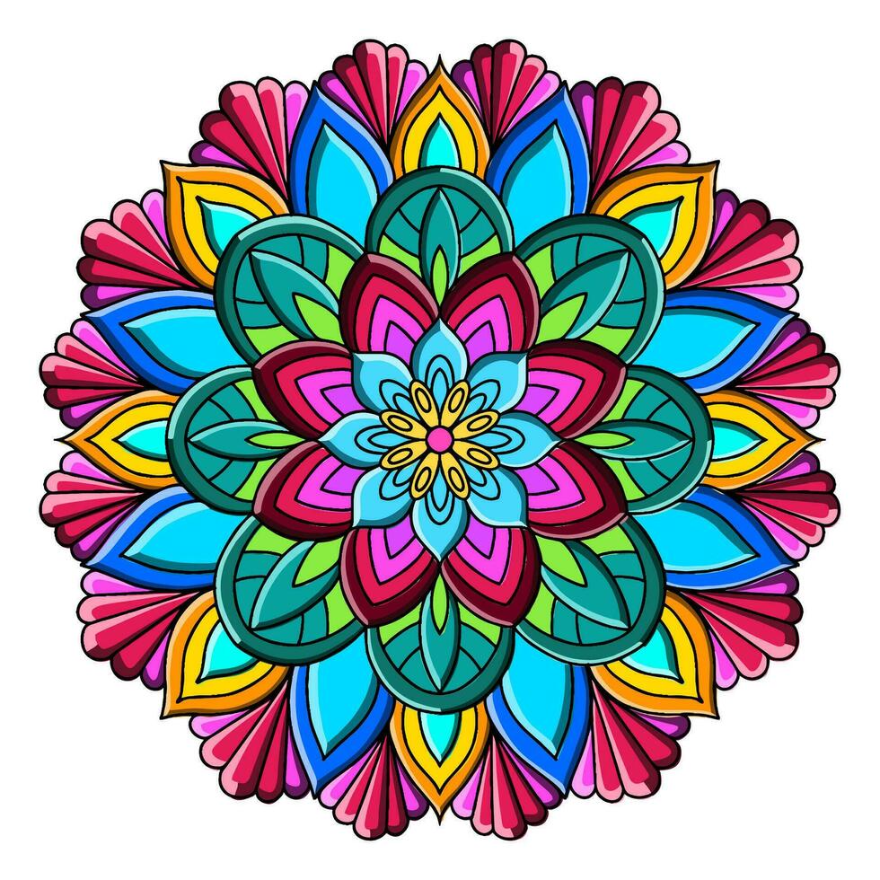 vector beautiful colorful mandala design