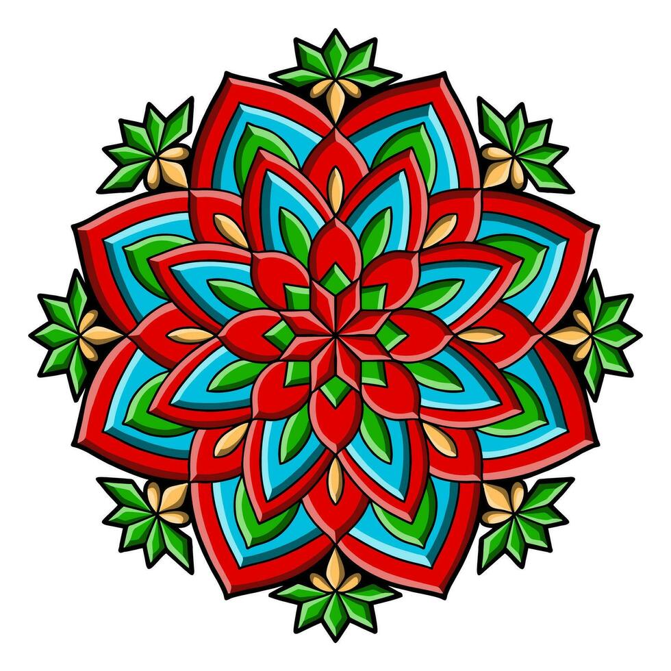 vector beautiful colorful mandala design