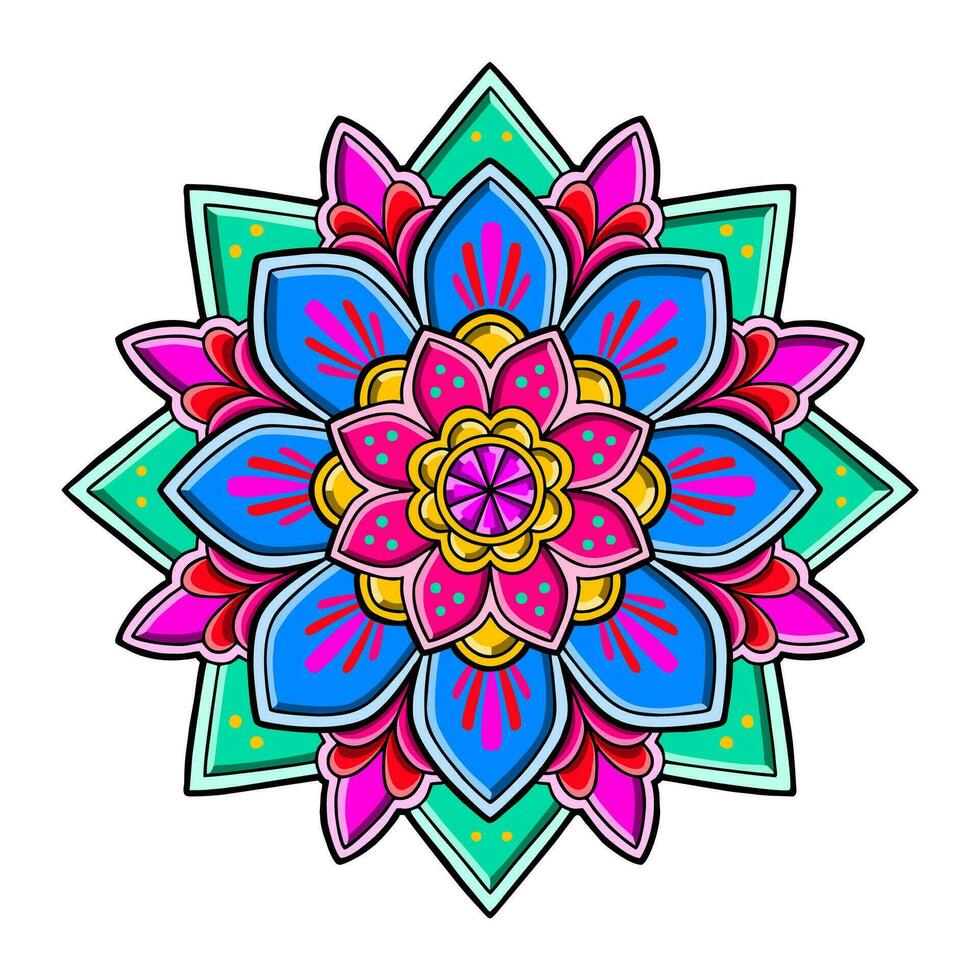 vector beautiful colorful mandala design