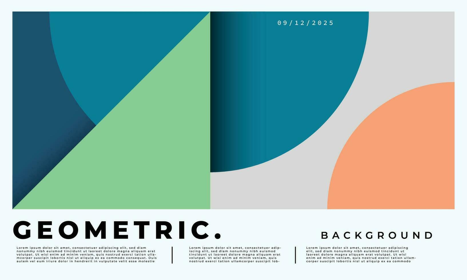 Colorful and minimalist geometric poster design. Modern polygon background template copy space. Geometrical layer backdrop design for catalog, cover, magazine, banner, or presentation. vector
