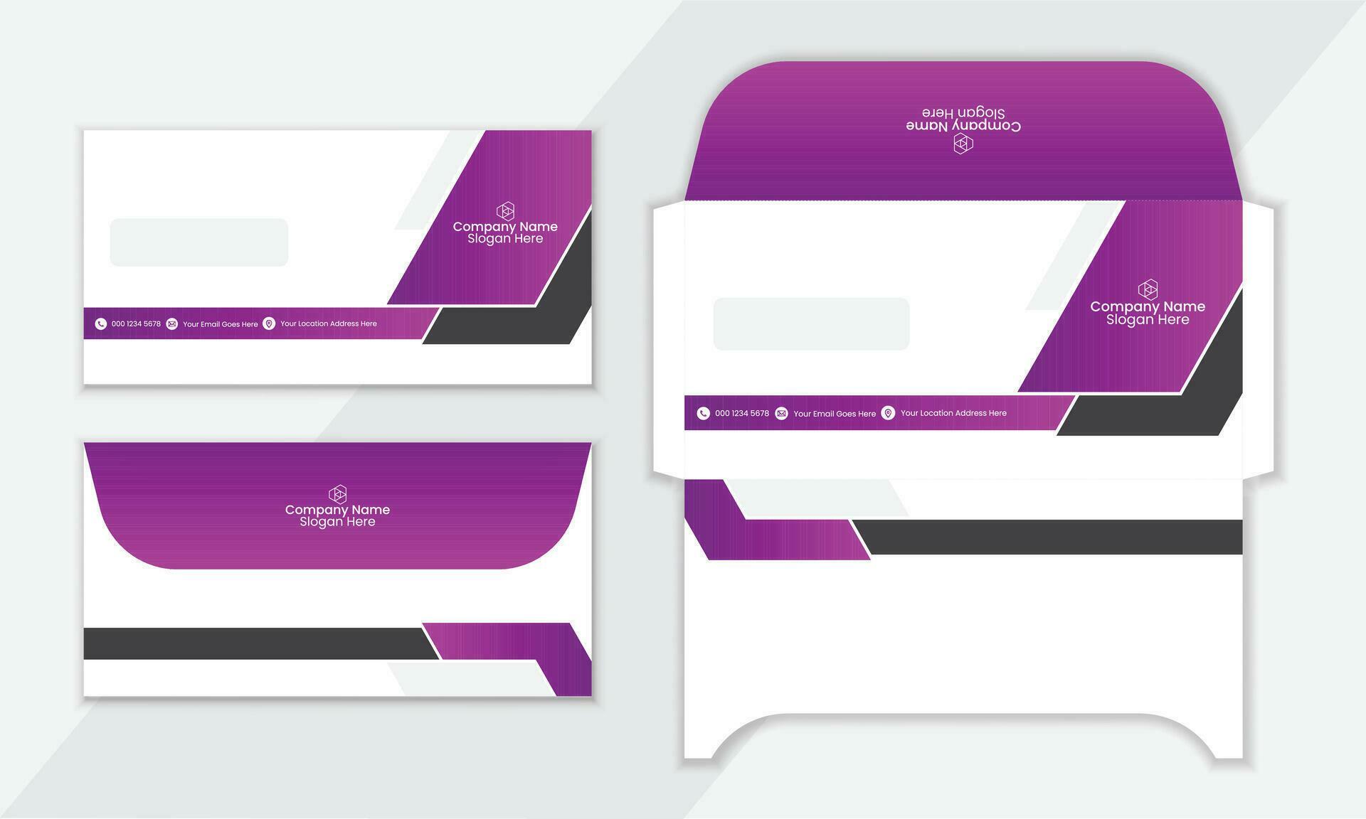 Corporate Business Envelope design template, Creative Modern Envelope