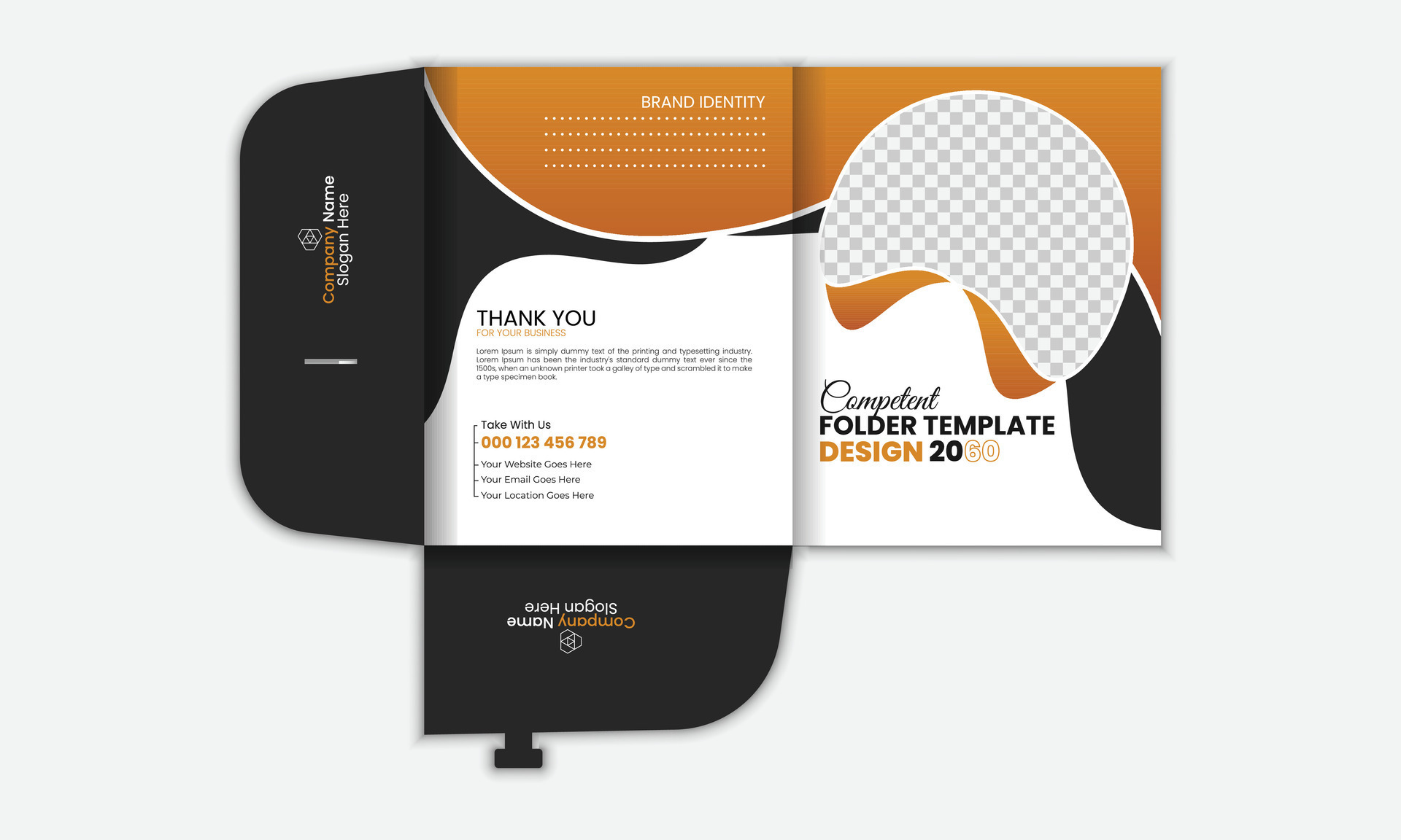 Modern business marketing folder design, Vector business presentation ...