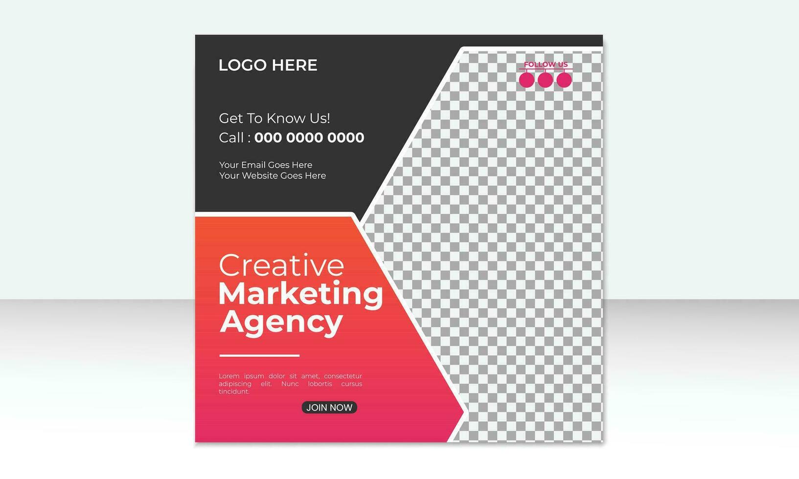 corporativo social medios de comunicación enviar diseño plantilla, digital negocio márketing bandera vector