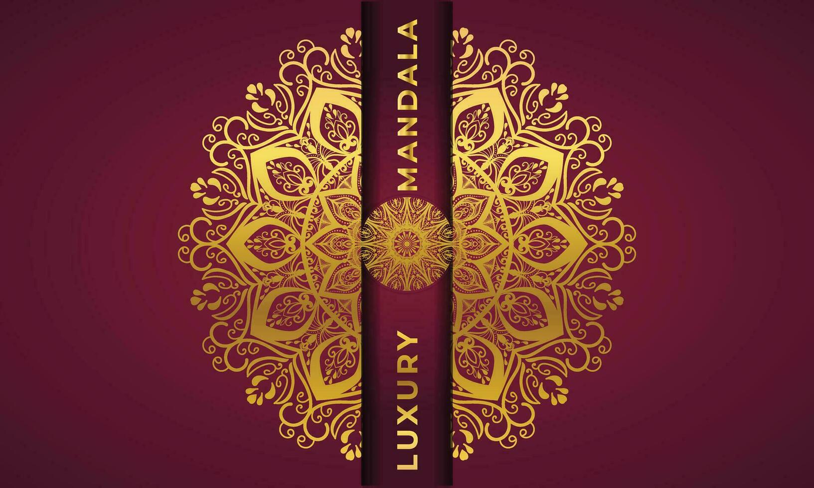 Luxury ornamental mandala design background in gold color vector. vector