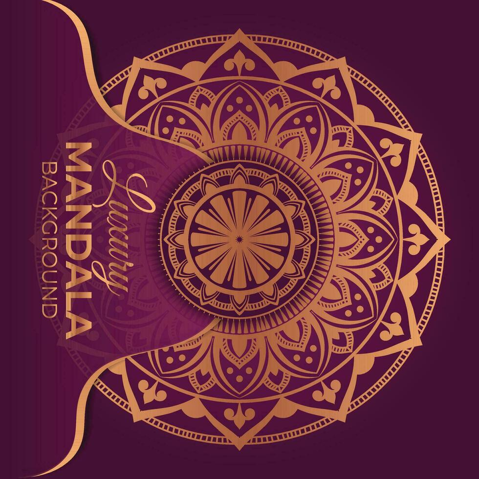 luxury mandala with abstract background. Decorative mandala design for cover, card, print, poster, banner, brochure, invitation. vector