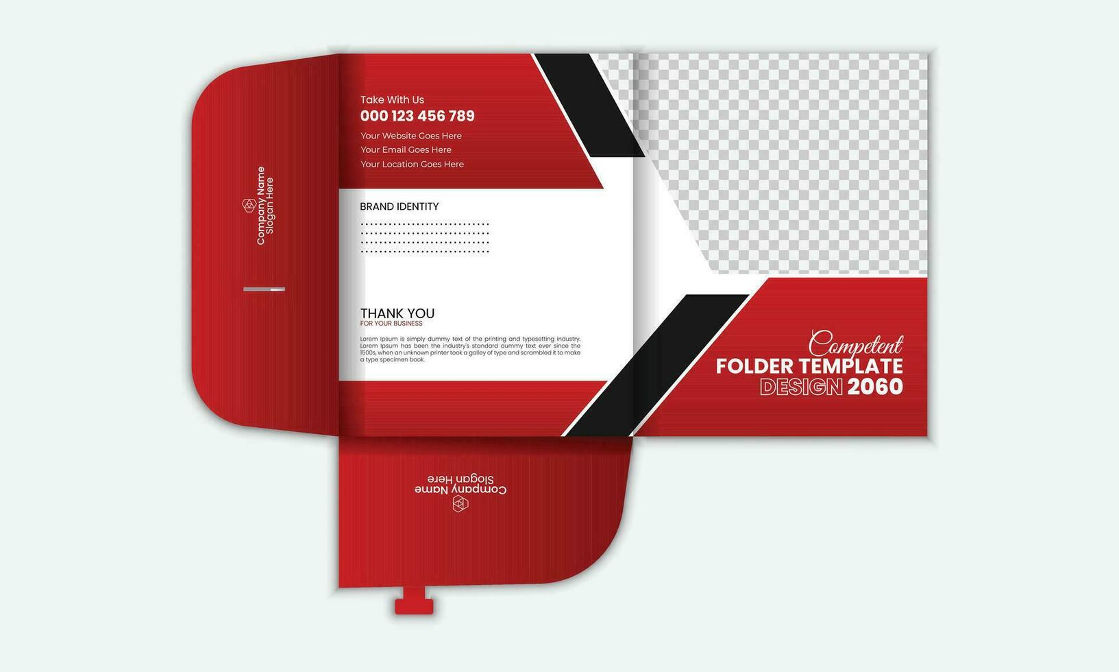 Modern corporate company presentation folder layout concept design Template vector