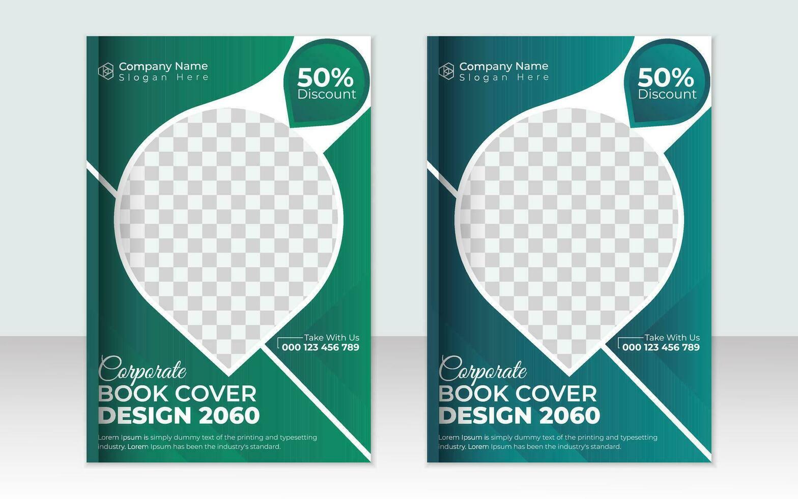 Creative book cover template design or brochure cover design vector