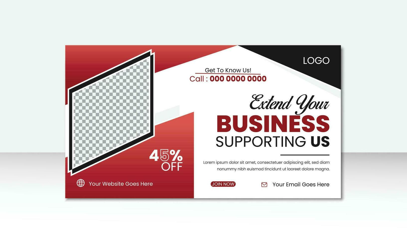 Creative Modern business marketing web banner template vector design.