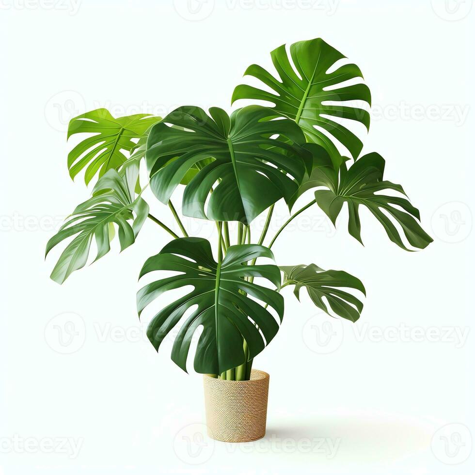 AI generated Monstera deliciosa plant real photo photorealistic