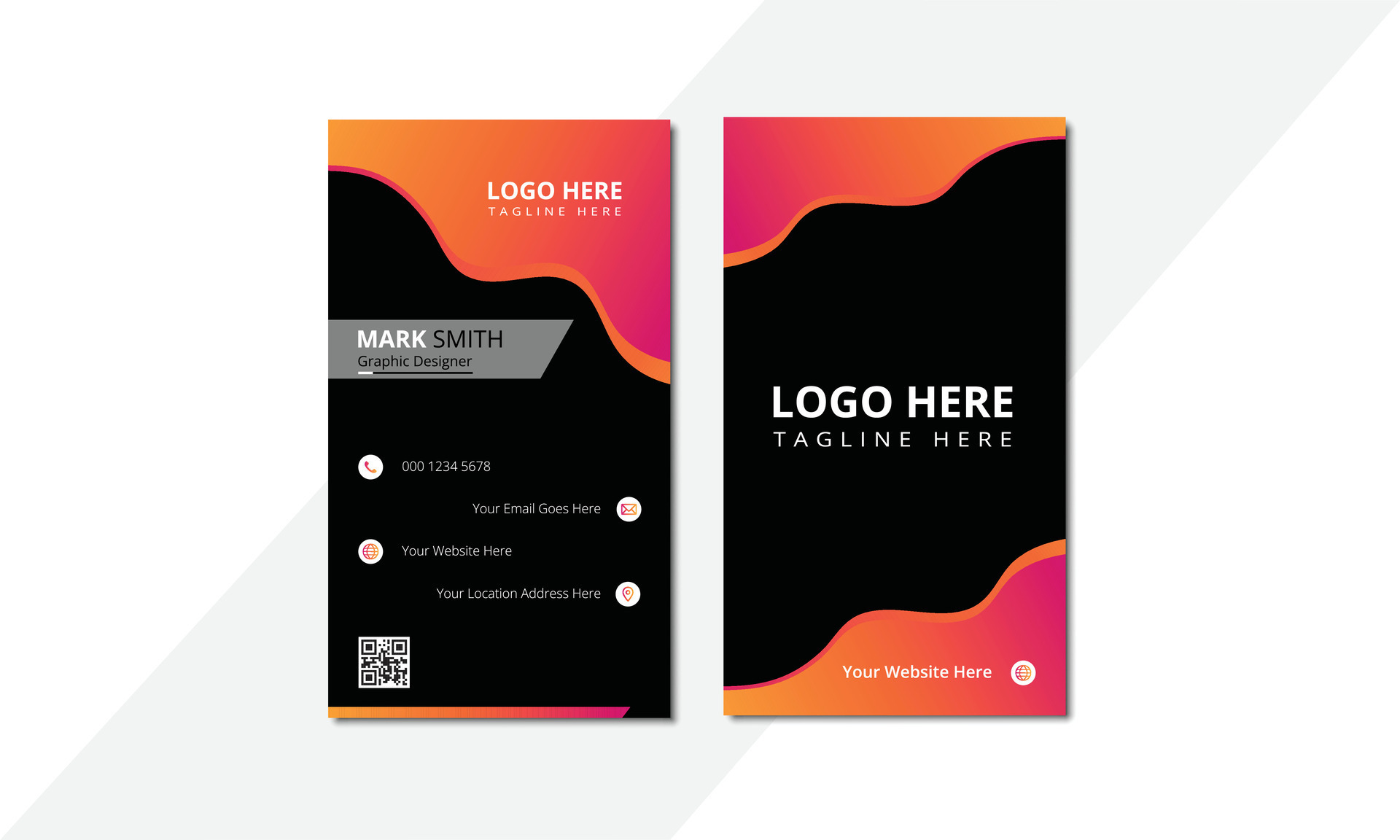vector-abstract-clean-and-simple-business-card-template-vertical