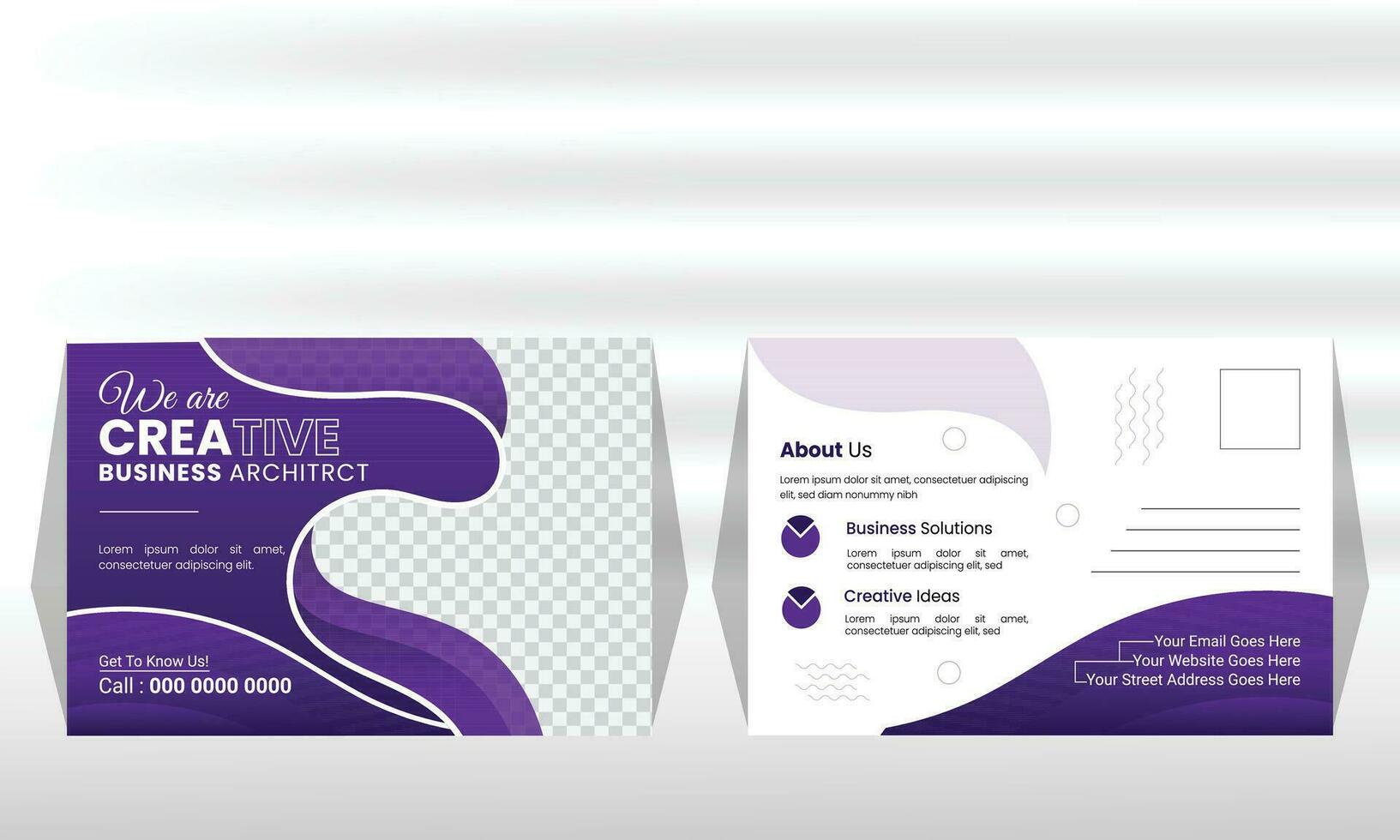 Corporate Professional Business Postcard Design, Event Card Design, Direct Mail EDDM Template, Invitation Design. vector