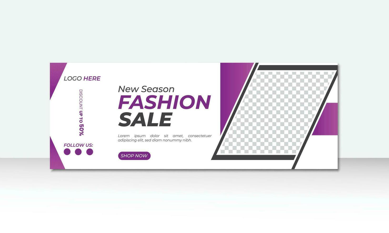 Creative Fashion sale social media cover design post banner template vector