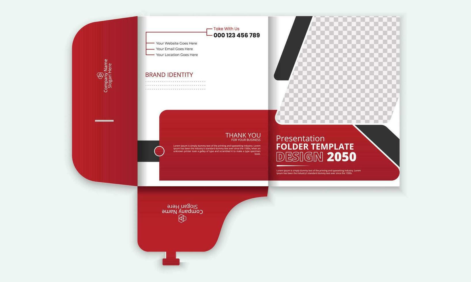 moderno corporativo negocio presentación carpeta diseño modelo completamente editable vector archivo.