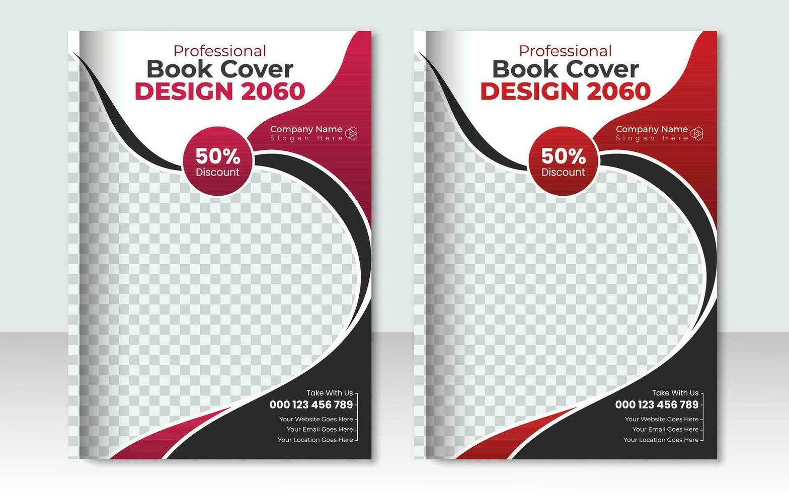 Creative book cover template design or brochure cover template vector